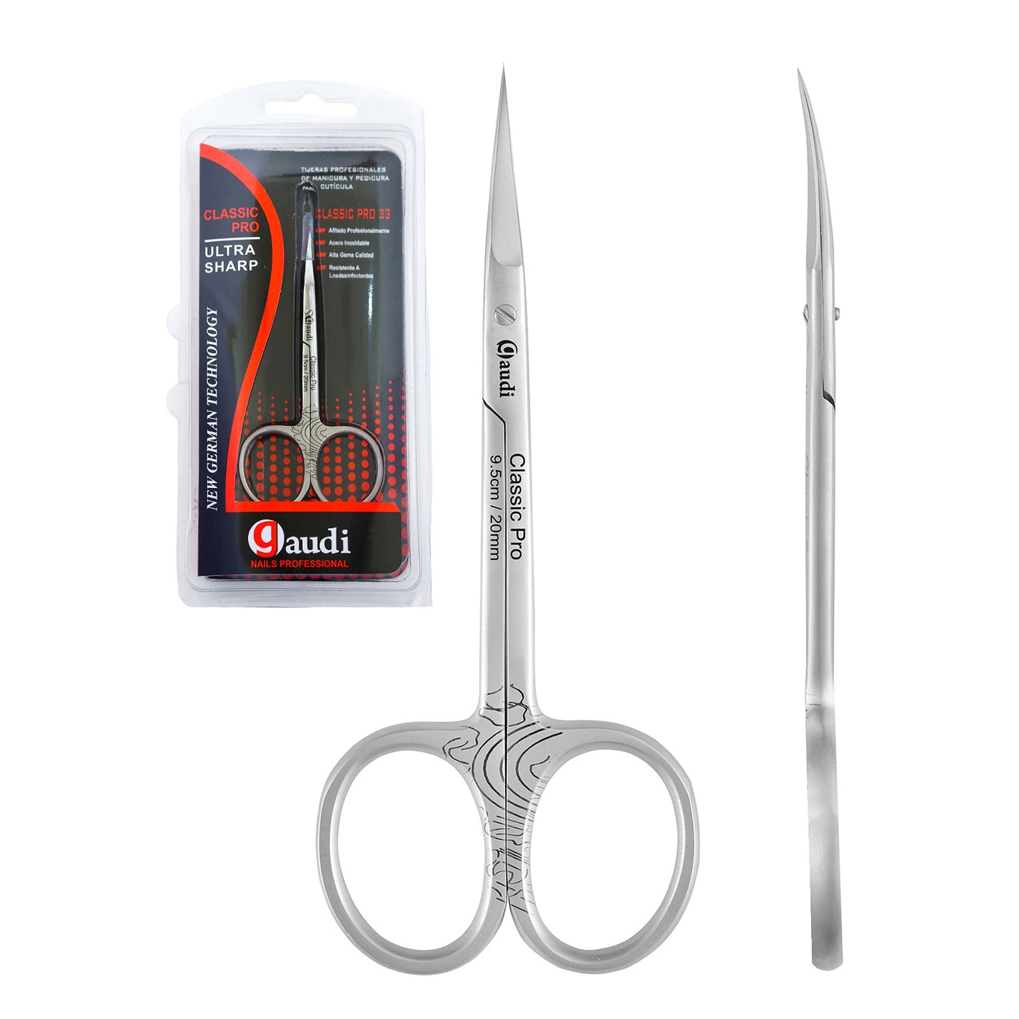 Professional cuticle scissors 9.5cm/20mm