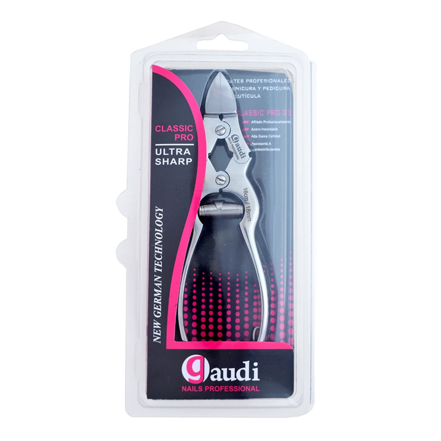 Triple-jointed podiatry pliers 16cm 18mm