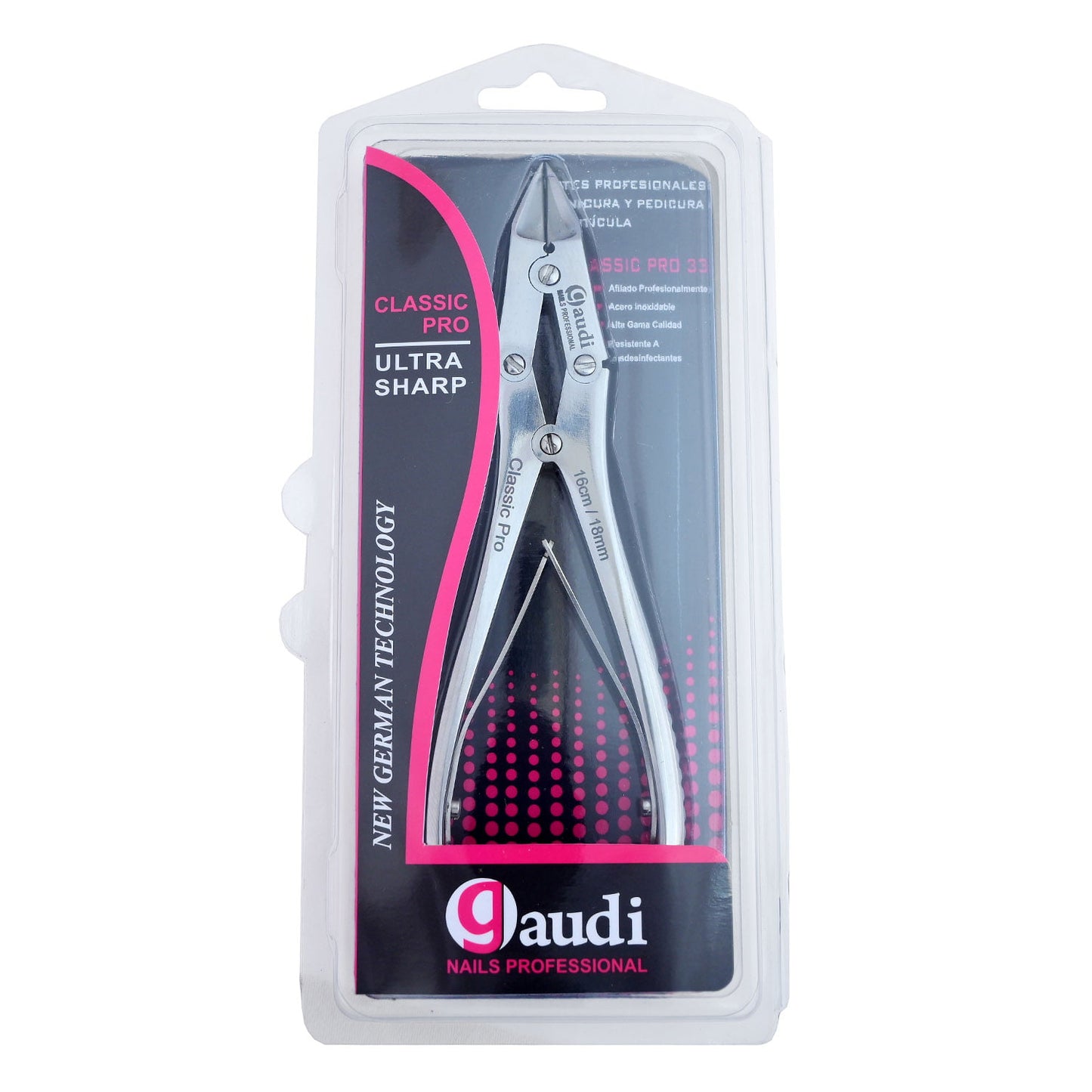 Triple-jointed podiatry pliers 16cm 18mm
