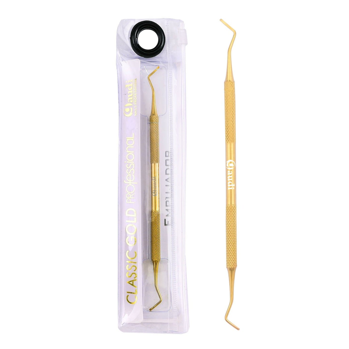 Double-ended pusher curette